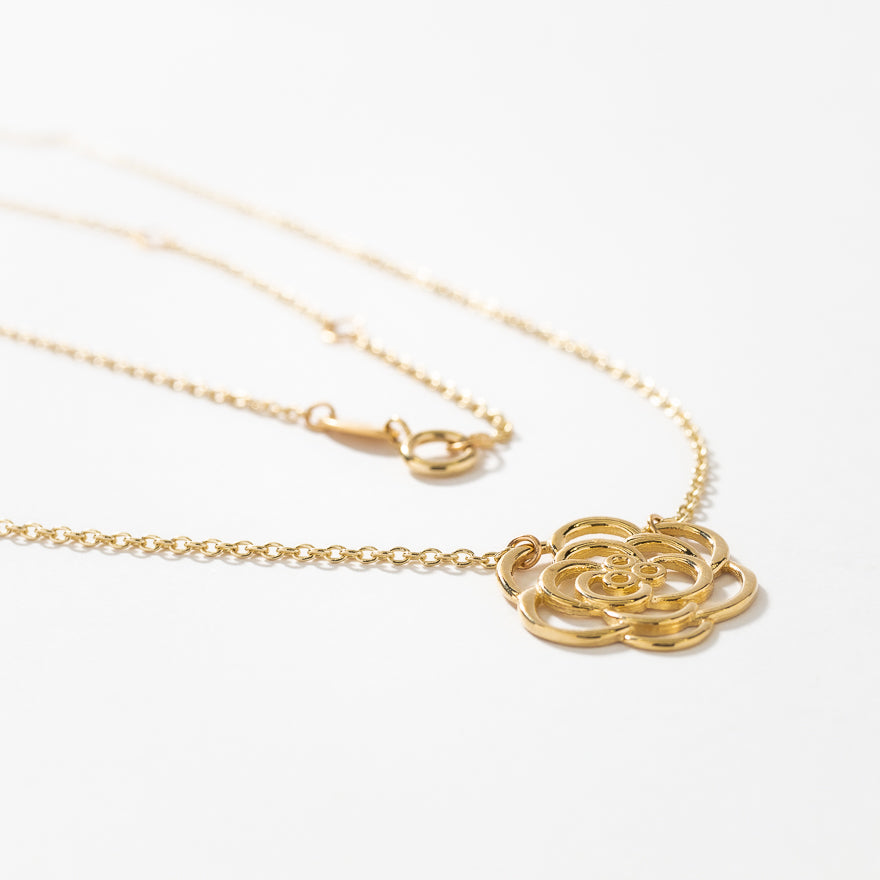 10k gold deals rose pendant