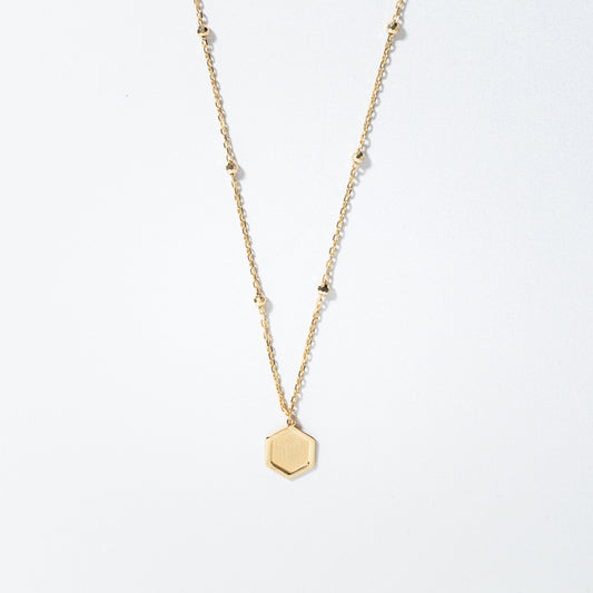 Honeycomb Pendant Necklace in 10K Yellow Gold