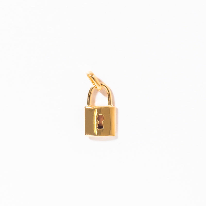 Pad Lock Pendant in 10K Yellow Gold