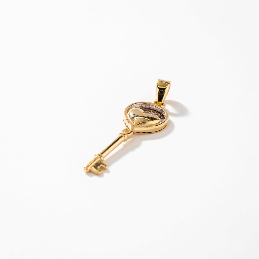 Key Heart Pendant in 10K Yellow Gold – Ann-Louise Jewellers