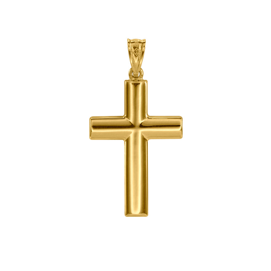 Diamond Cut Cross Pendant in 10K Yellow Gold – Ann-Louise Jewellers
