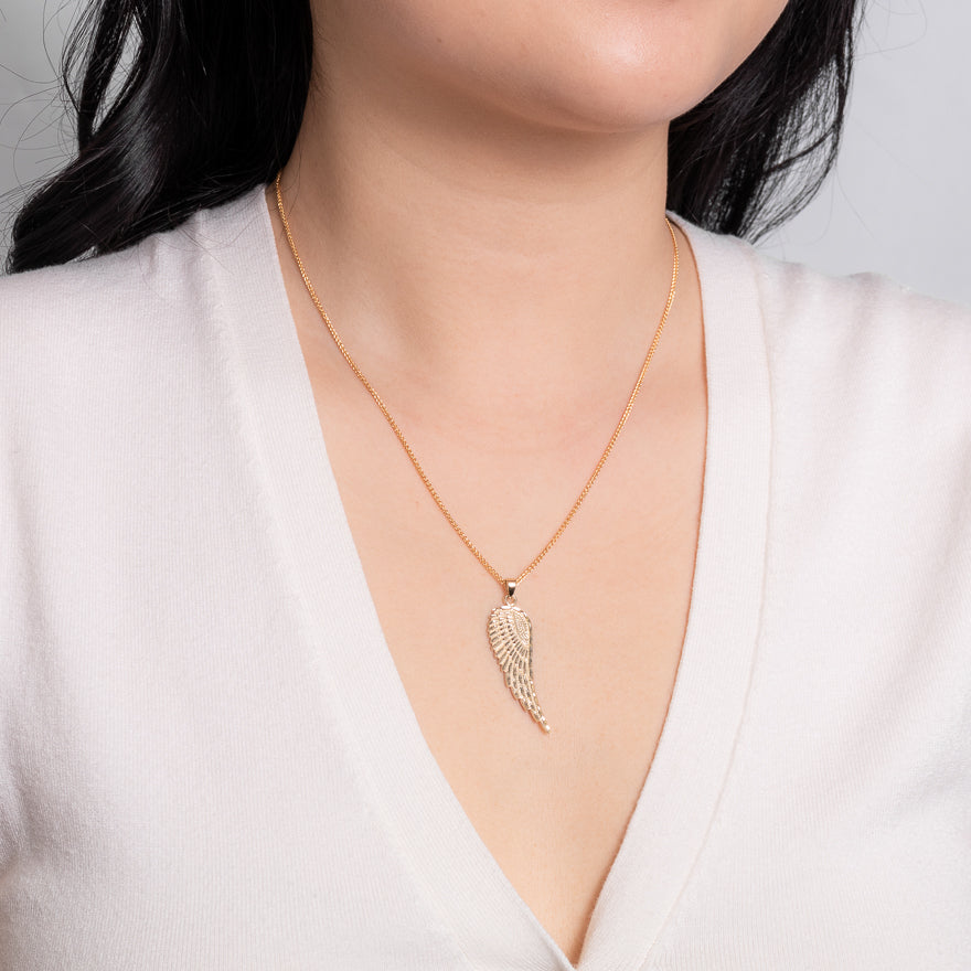 Angel Wing Pendant in 10K Yellow Gold – Ann-Louise Jewellers