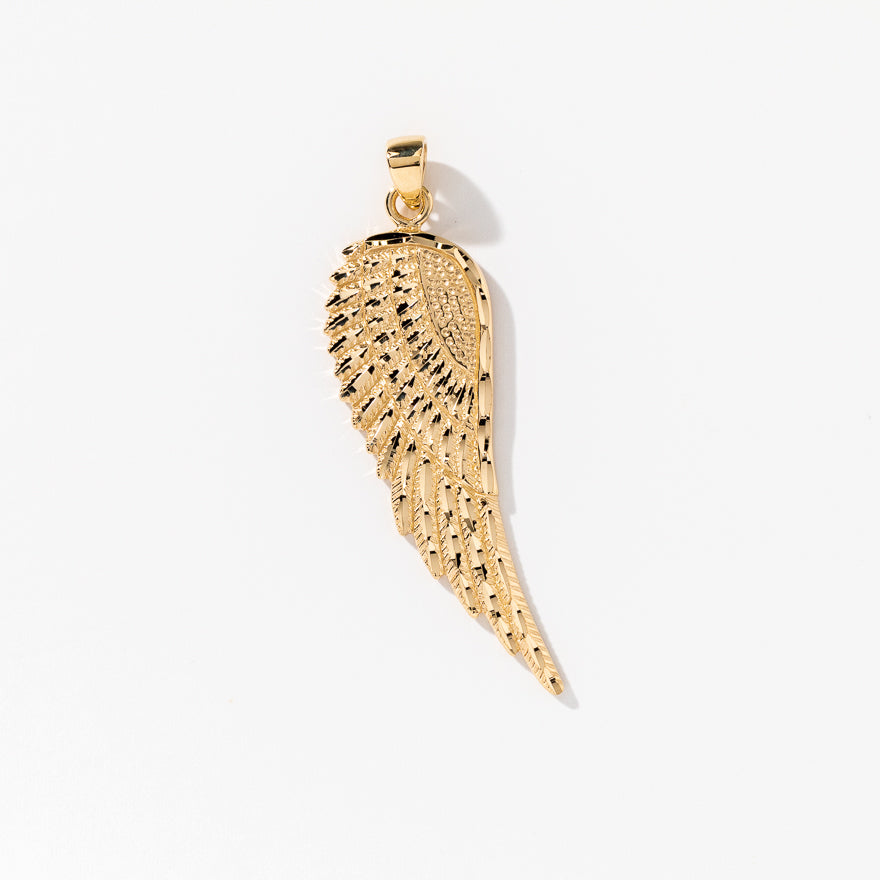 Angel Wing Pendant in 10K Yellow Gold