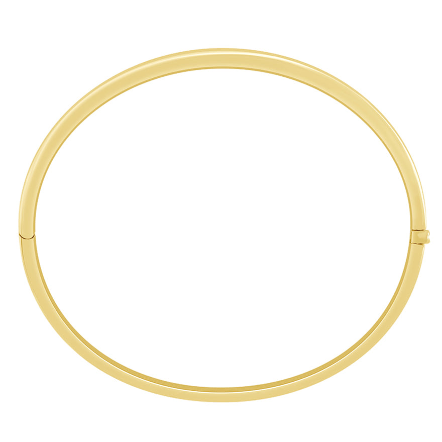 10K Yellow and White Gold Channel Set Diamond Bangle Bracelet (1.25 ct tw)