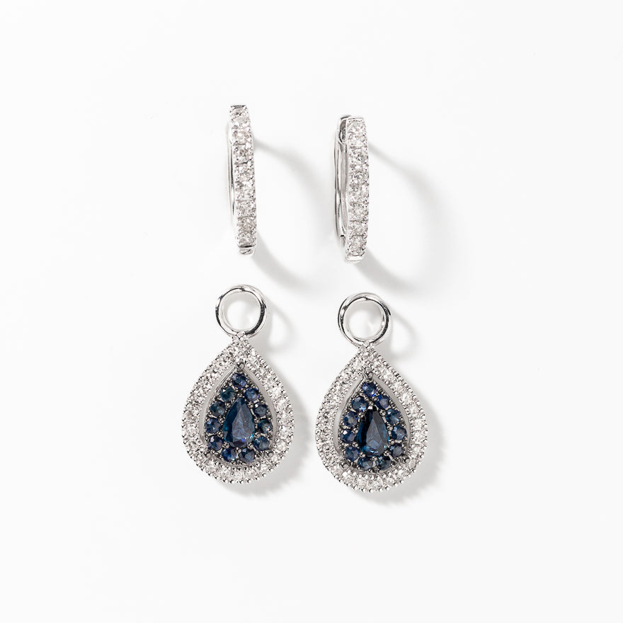 Earrings deals sapphire diamond