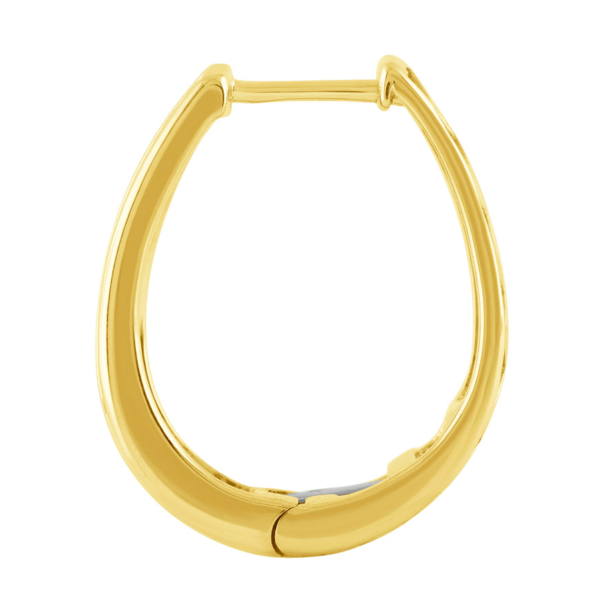 Plain gold hoop on sale earrings