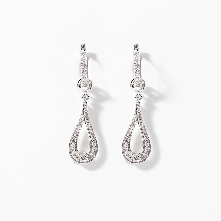 White Gold orders Finish Wong Dangle Earrings