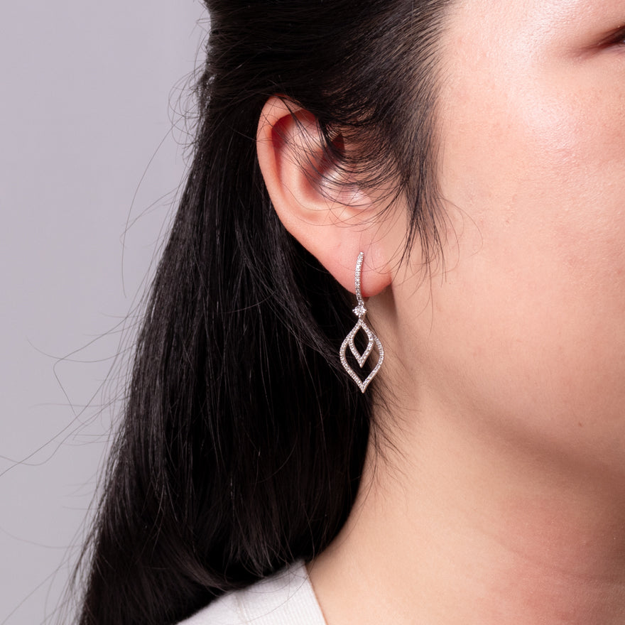 Double teardrop sale earrings