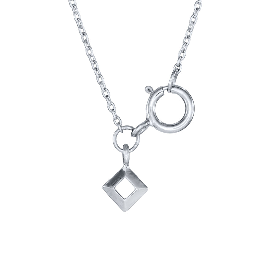 Pavé-Set Diamond Infinity Necklace In 10K White Gold (0.08 ct tw)
