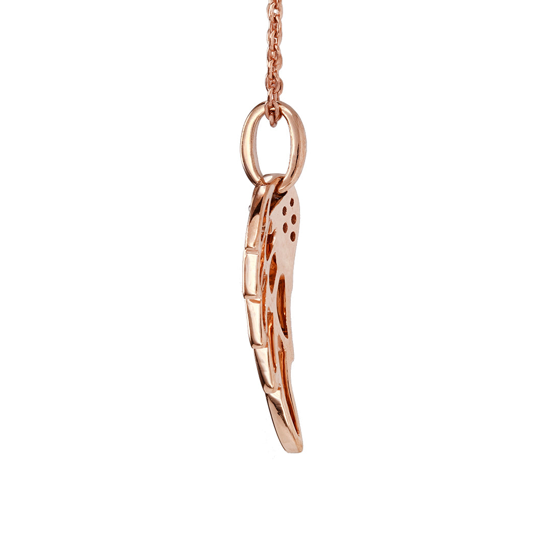 Angel Wing Diamond Pendant in 10K Rose Gold (0.02 ct tw)