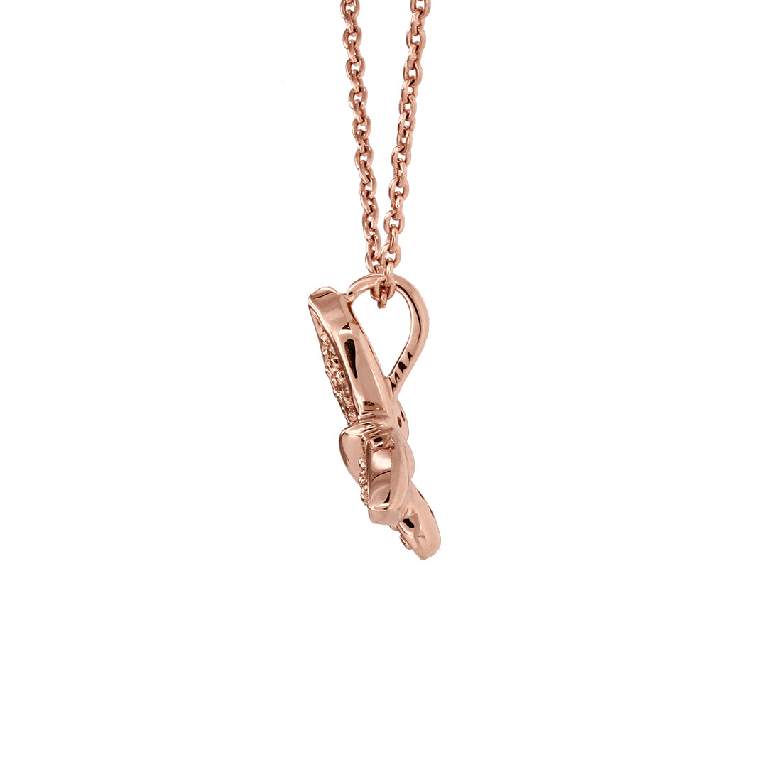 Butterfly Diamond Pendant in 10K Rose Gold (0.04 ct tw)