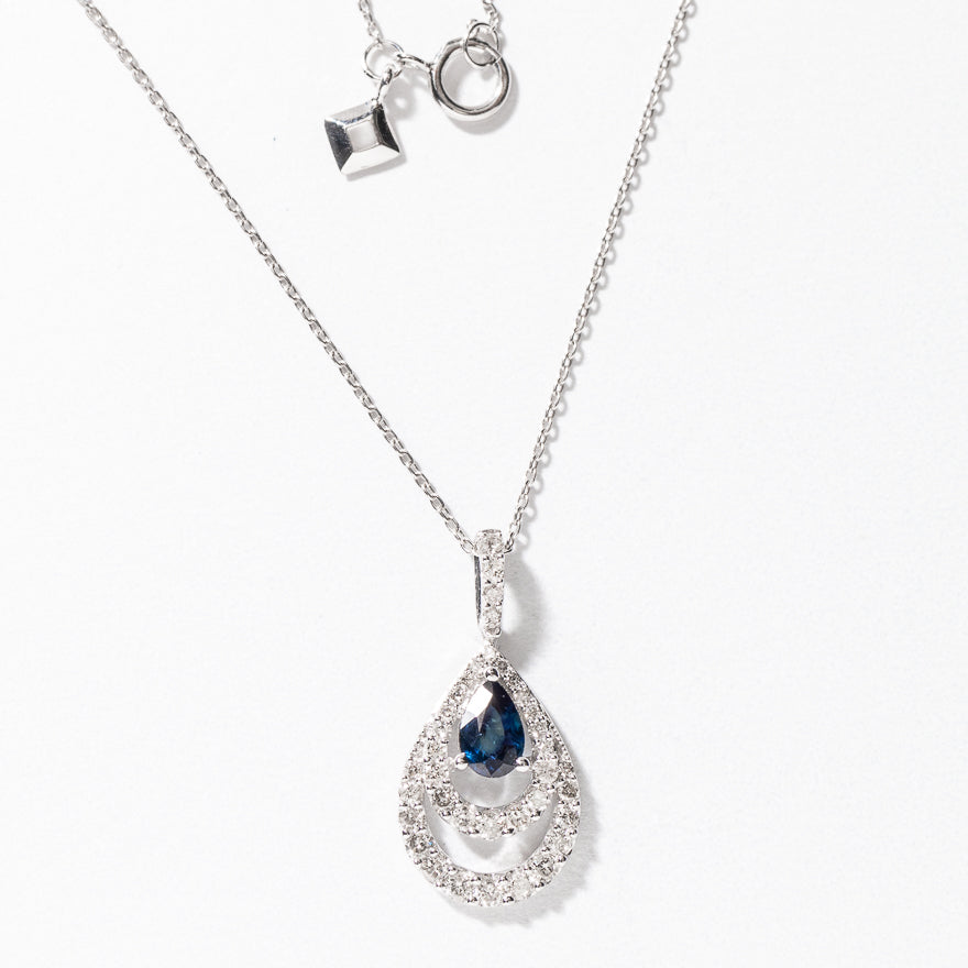 Macy's blue deals sapphire necklace