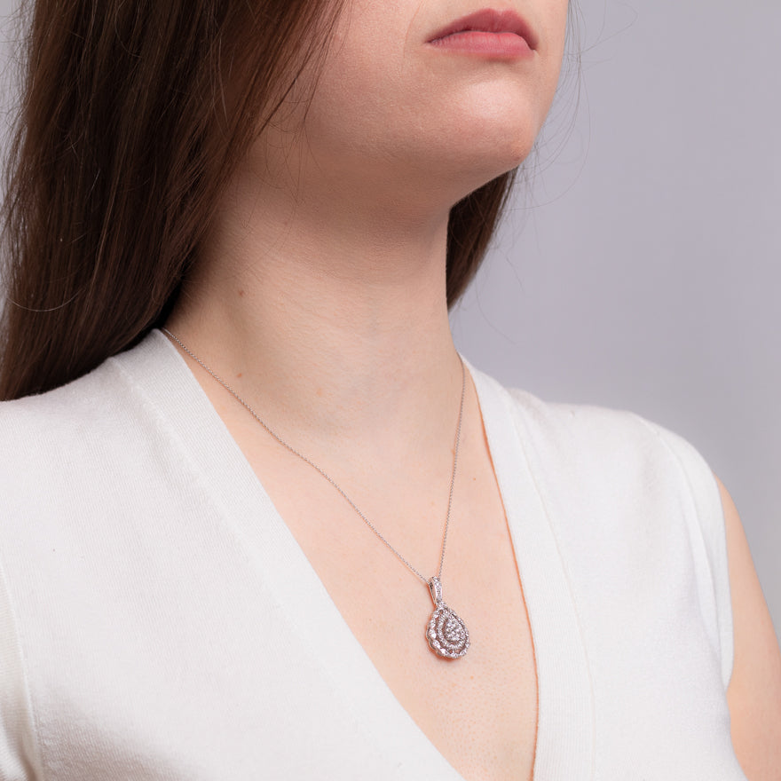 Pear shaped clearance diamond necklace