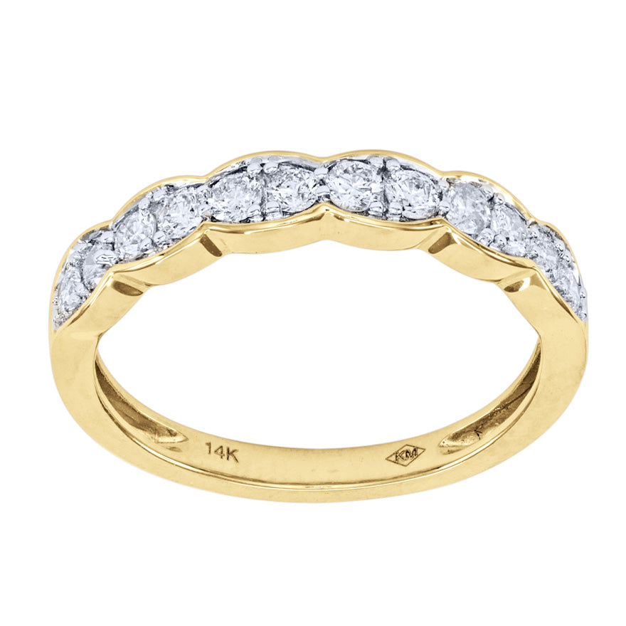 Ladies Diamond Anniversary Ring in 14K Yellow Gold (0.40 ct tw