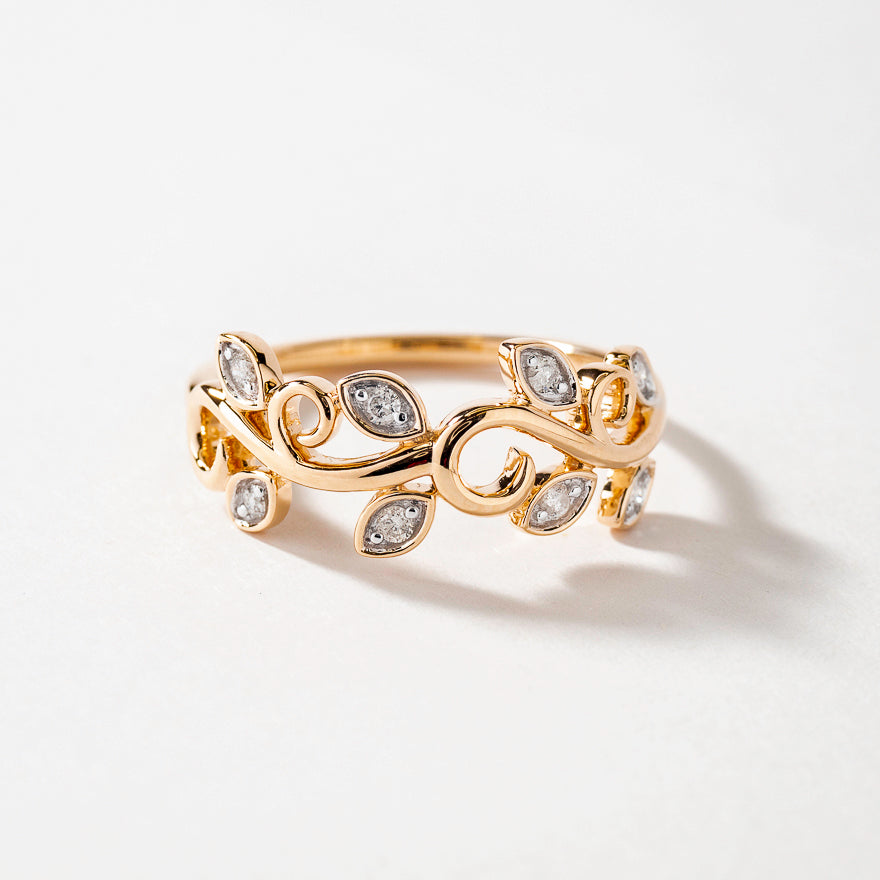 Vine Ring in 10K Yellow Gold (0.10 ct tw)