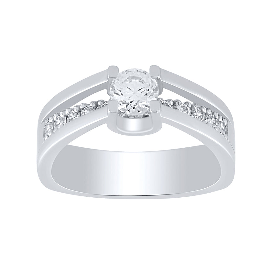 - Catherine - 14K White Gold Diamond Engagement Ring (0.80 ct tw)