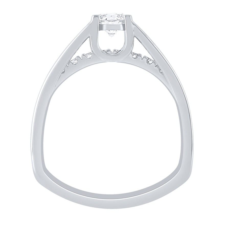 - Catherine - 14K White Gold Diamond Engagement Ring (0.80 ct tw)