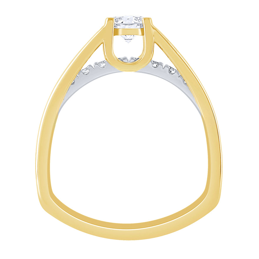 - Catherine 14K Yellow and White Gold Diamond Engagement Ring (0.80