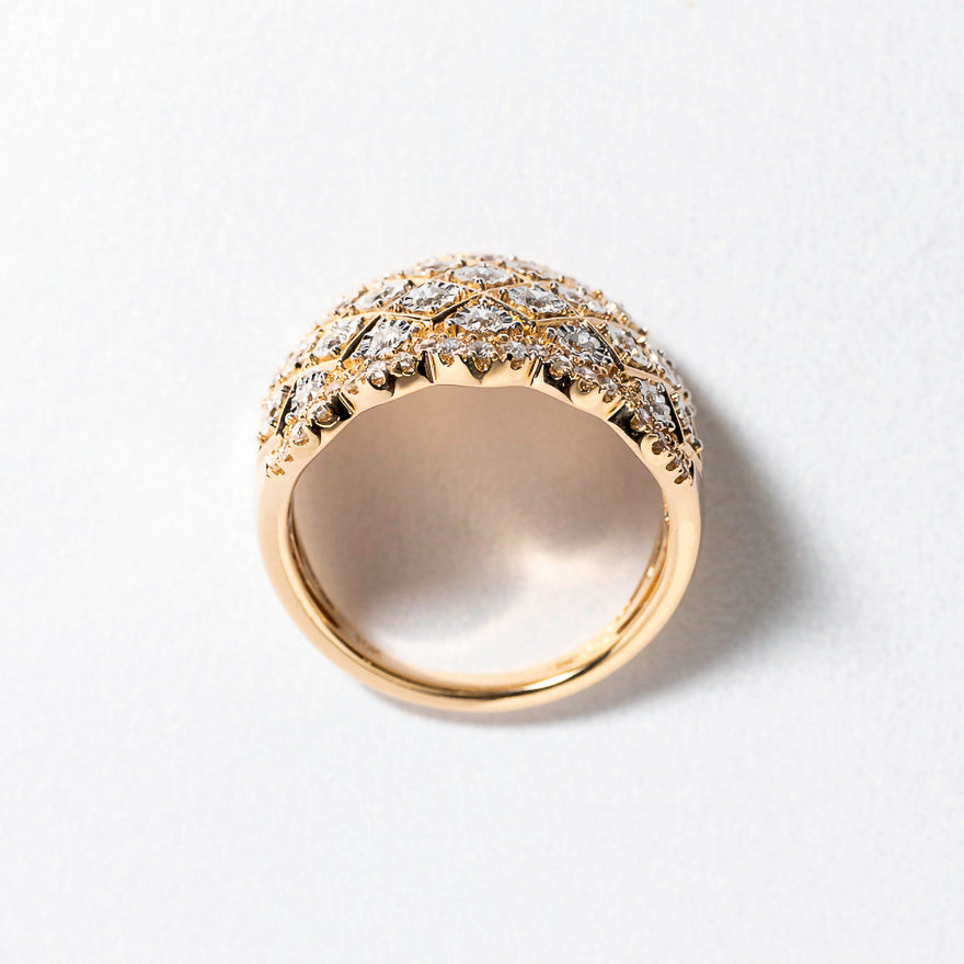Diamond Cluster Ring in 10K Yellow Gold (0.75 ct tw)