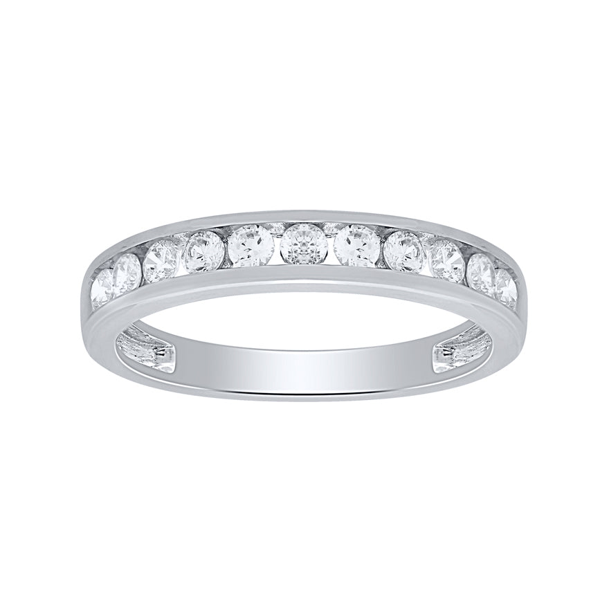 Channel Set Diamond Anniversary Ring 14K Gold ( ct tw