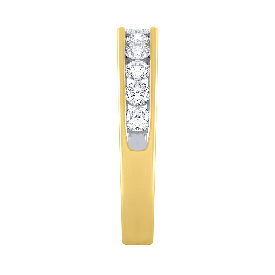 Channel Set Diamond Anniversary Ring in 14K Yellow Gold (0.70 ct tw)