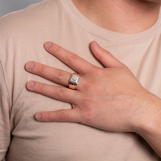 Gents Diamond Ring in 10K Yellow Gold (0.70 ct tw)