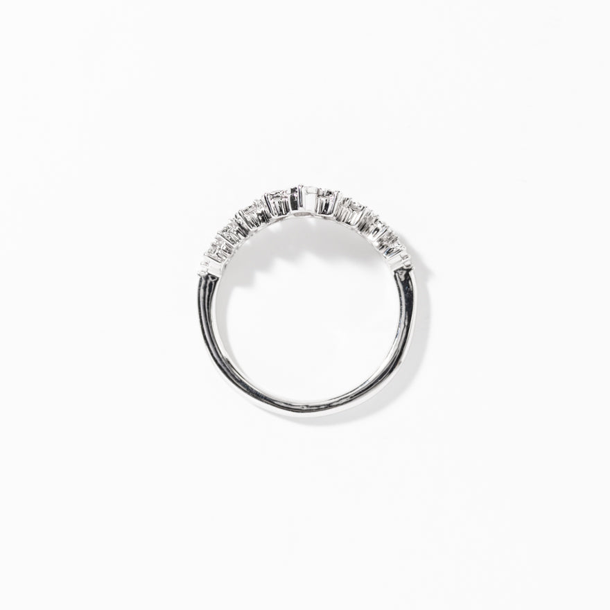 Tiara Cluster Diamond Ring In 10K White Gold (0.20 ct tw)