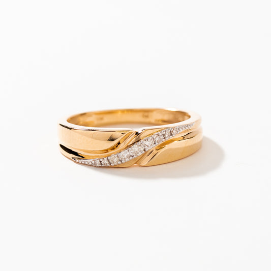 Ladies Diamond Wedding Band in 10K Yellow Gold (0.06 ct tw)