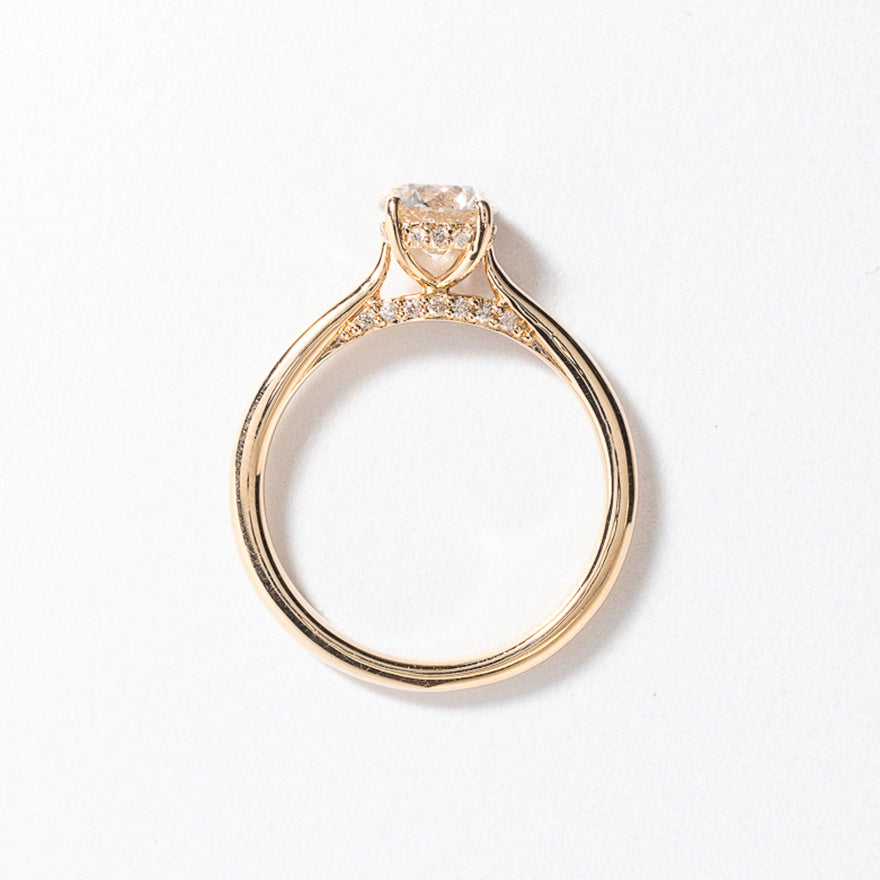 Round Diamond Engagement Ring in 14K Yellow Gold (1.03 ct tw)
