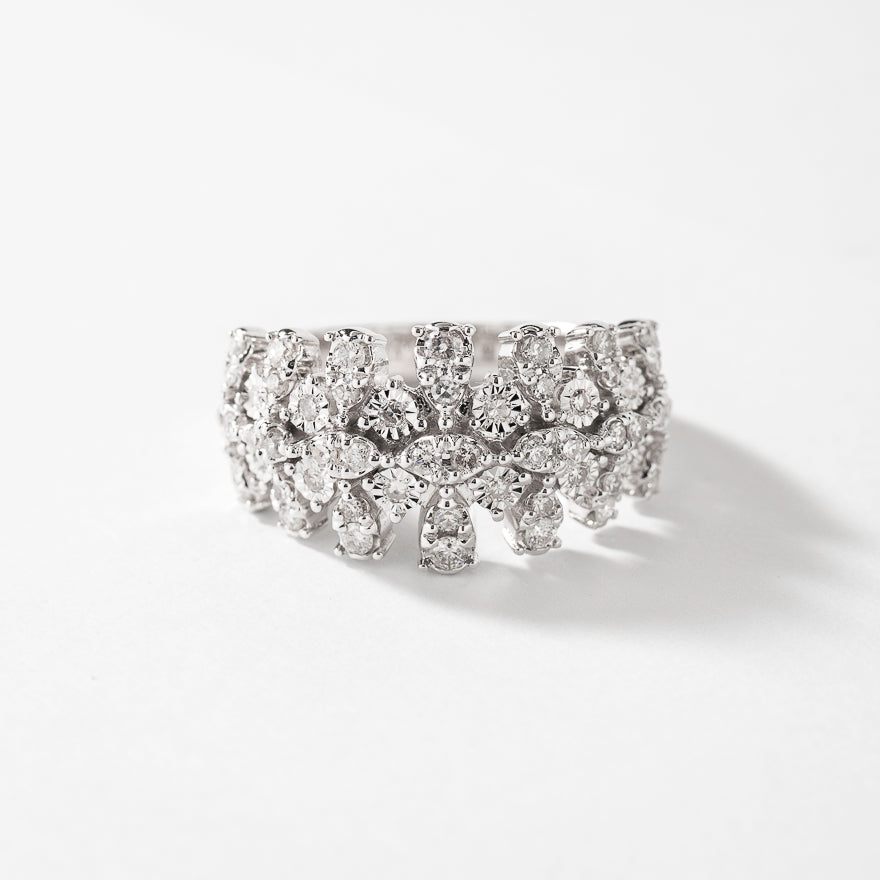 Diamond Dinner Ring in 10K White Gold (0.50 ct tw)