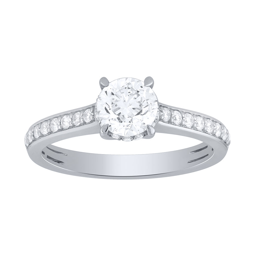 Diamond Engagement Ring in 14K White Gold (1.15 ct tw)