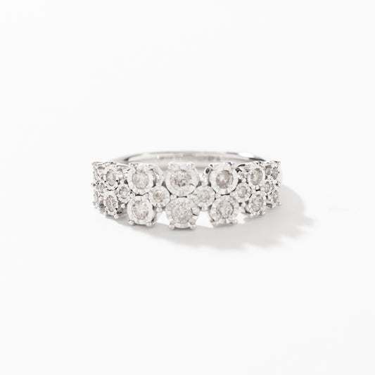 Diamond Anniversary Ring in 10K White Gold (0.40 ct tw)