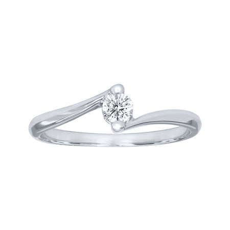 10K White Gold Solitaire Diamond Promise Ring (0.15 ct tw) – Ann