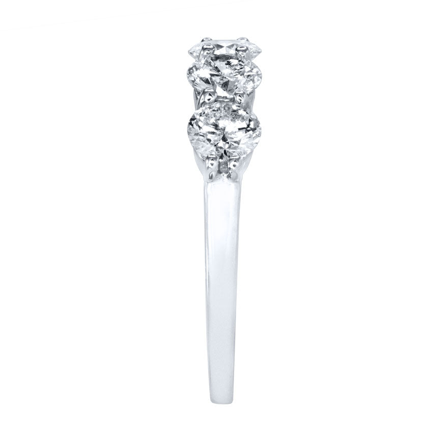 Five Stone Canadian Diamond Anniversary Ring in 14K White Gold (1.50ct tw)