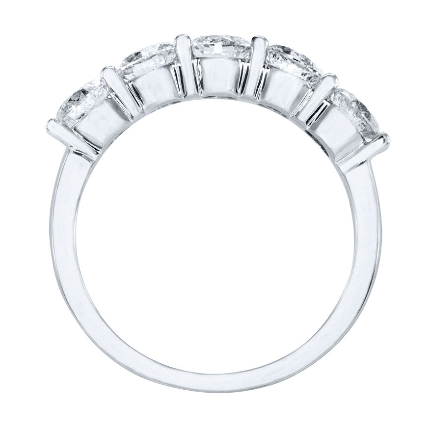 Five Stone Canadian Diamond Anniversary Ring in 14K White Gold (1.50ct tw)
