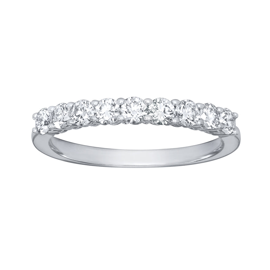 14K White Gold Anniversary Band Featuring Canadian Diamonds (0.50 ct tw)
