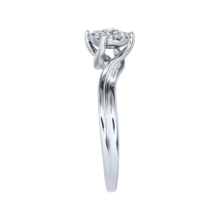 10K White Gold Diamond Promise Ring (0.25 ct tw)