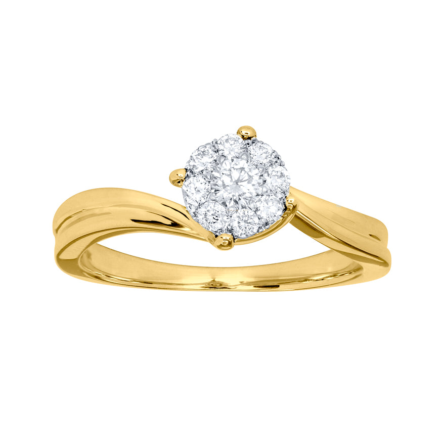 10K Yellow Gold Diamond Promise Ring (0.25 ct tw)