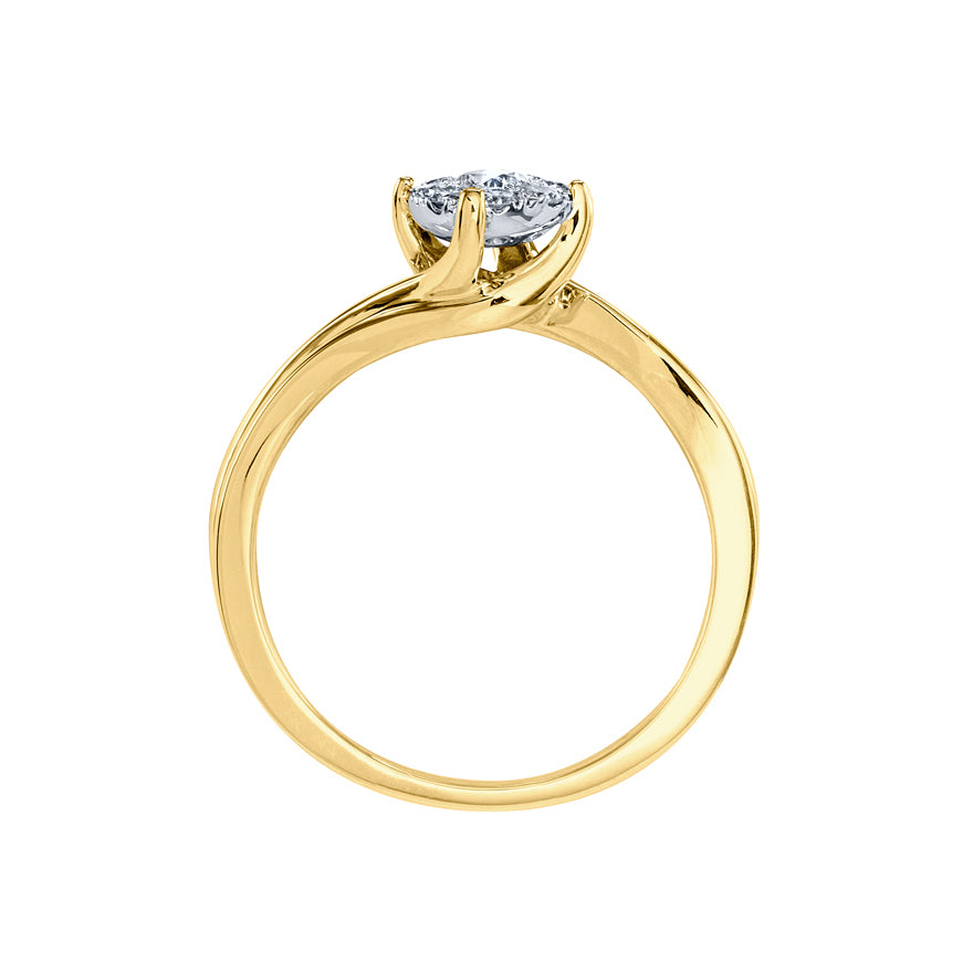 10K Yellow Gold Diamond Promise Ring (0.25 ct tw)