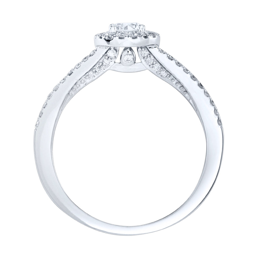 10K White Gold Diamond Engagement Ring (0.41 ct tw)