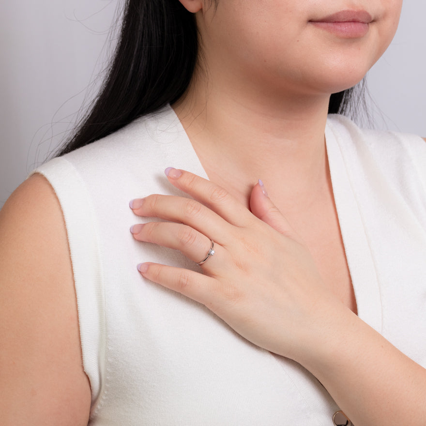 10K White Gold Diamond Promise Ring ct tw) – Ann-Louise