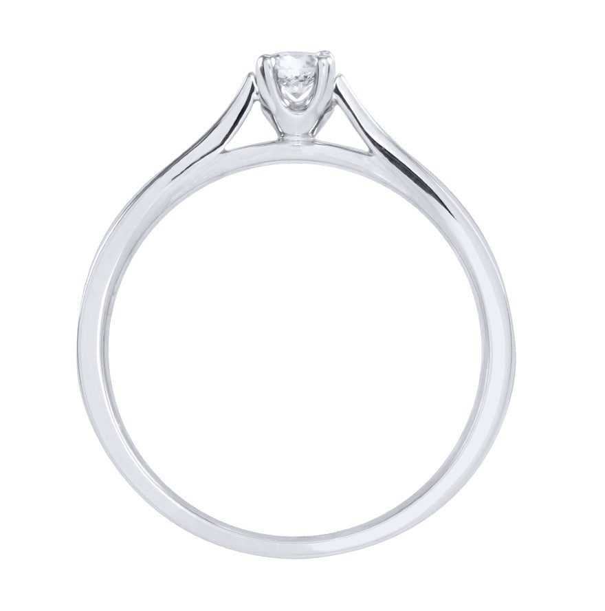 10K White Gold Diamond Promise Ring (0.12 ct tw)
