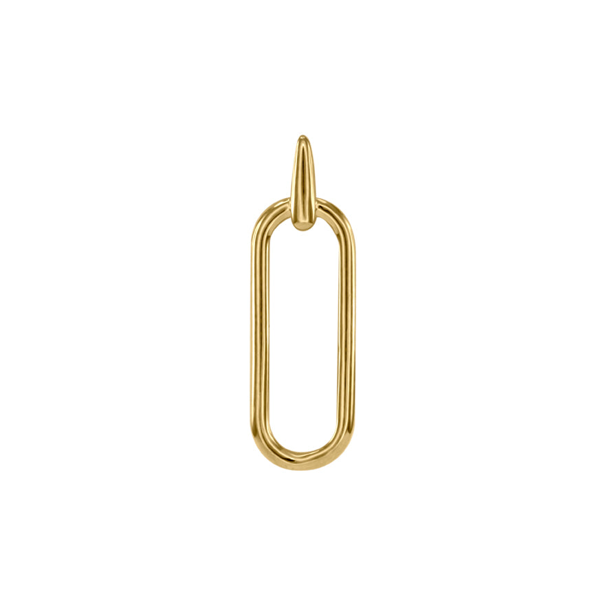 Paper Clip Pendant in 10K Yellow Gold