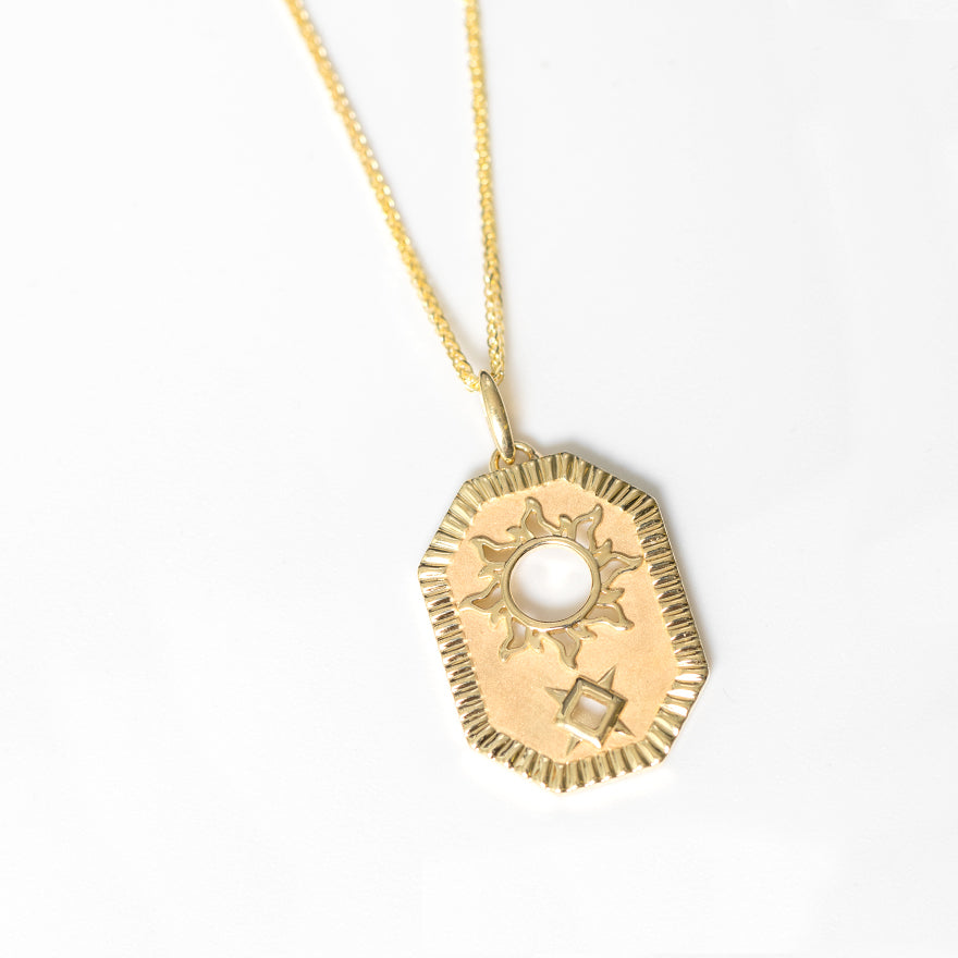 Sun Talisman Pendant in 10K Yellow Gold