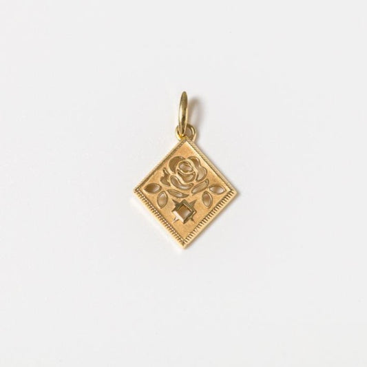 Rose Talisman Pendant in 10K Yellow Gold