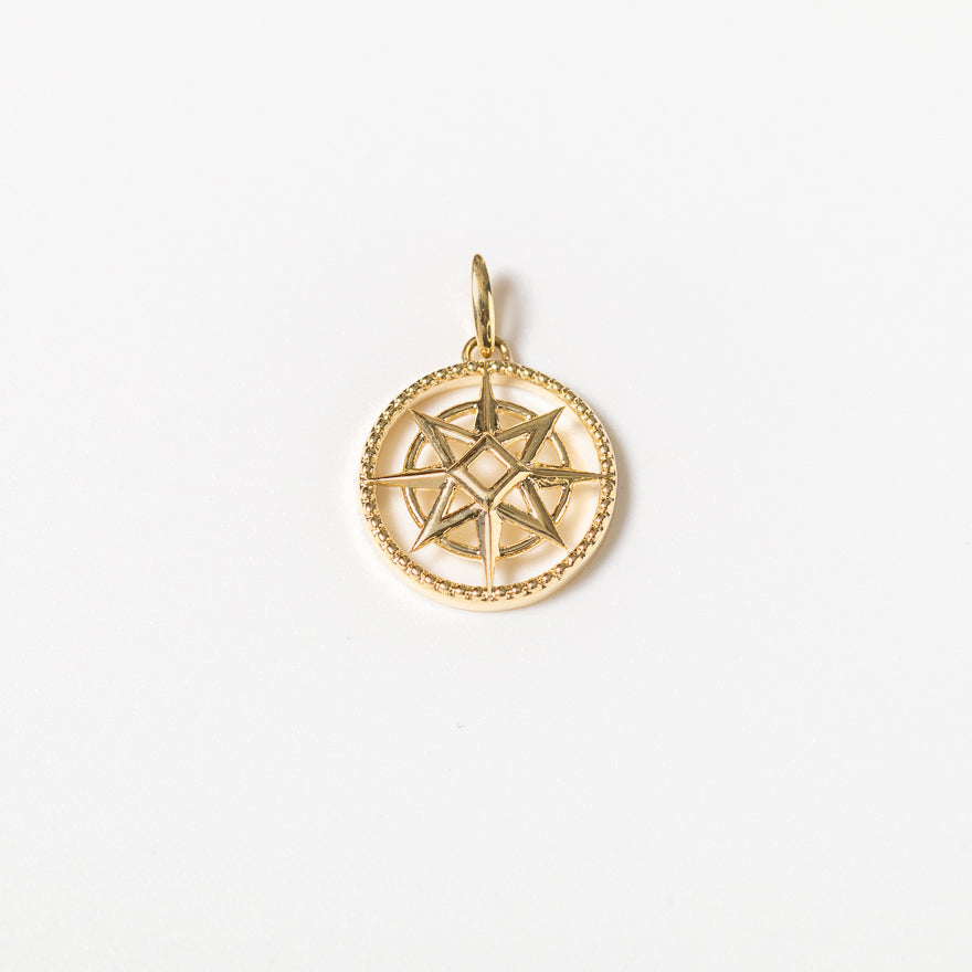 Compass Talisman Pendant in 10K Yellow Gold