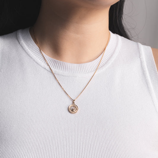 Shell Talisman Pendant in 10K Yellow Gold