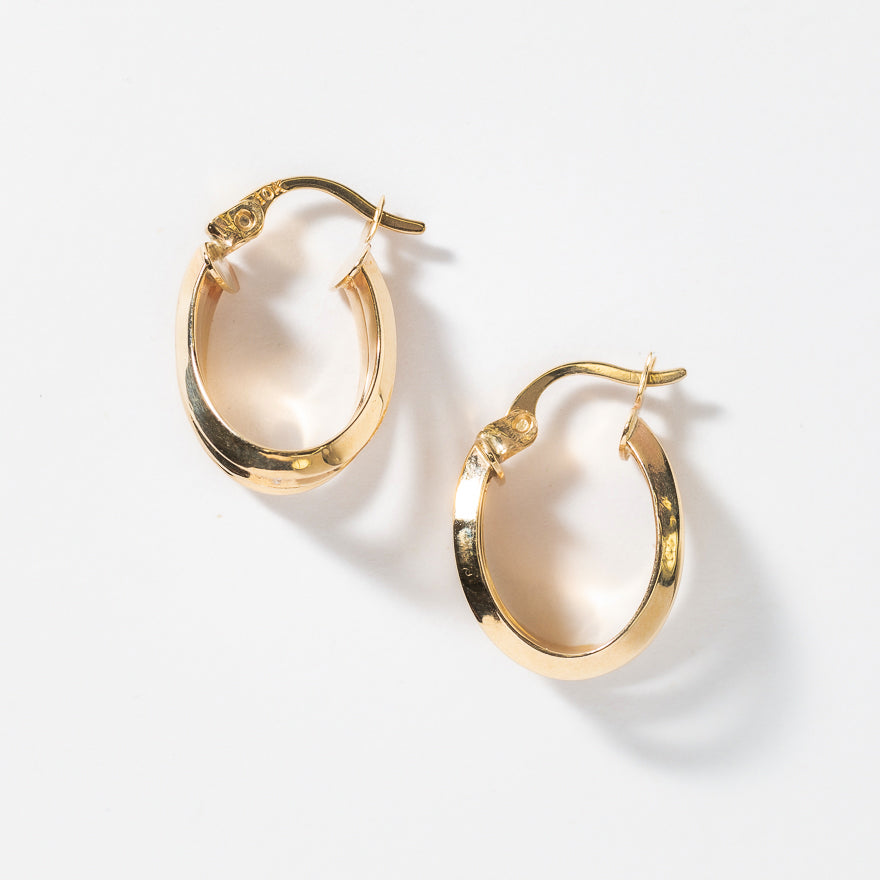 Triple Hoop Earrings in 10K Yellow Gold