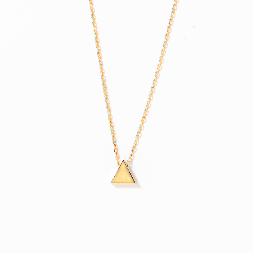 Triangle Gold Pendant in 10K Yellow Gold