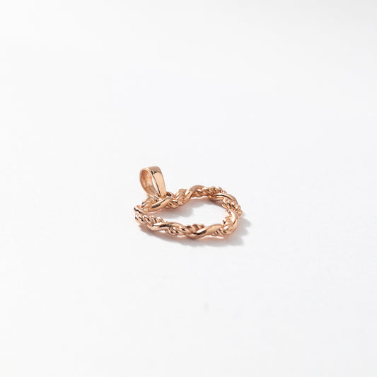 Braided Heart Pendant in 10K Rose Gold